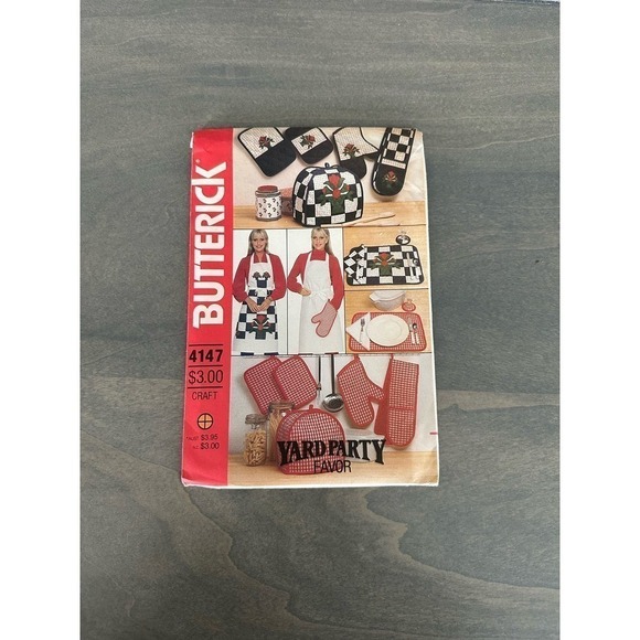 Butterick Vintage Uncut Jones New York at Home Kitchen Accessories Pattern 4147 - Picture 1 of 7